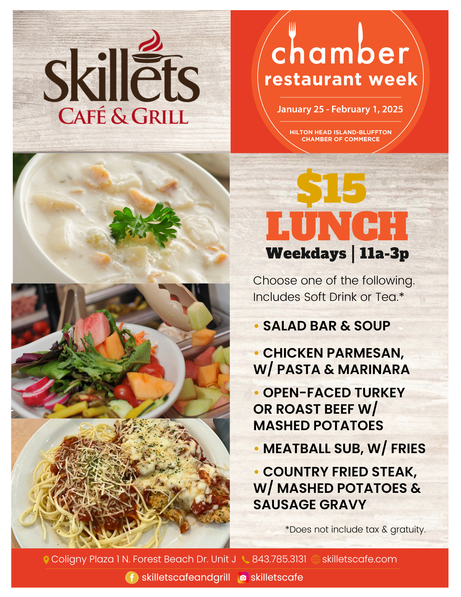 Skillets Cafe | Restaurant Week Menu