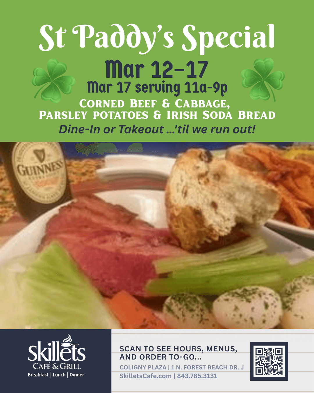 Skillets St Paddys 2026 Special | Mar 12-17